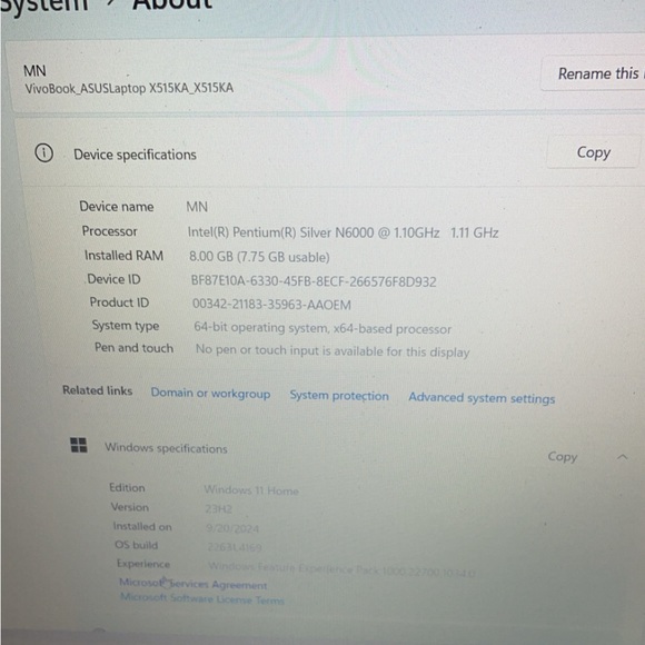 Asus Vivabook laptop 15.6” - Picture 2 of 5